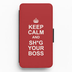 Keep Calm With Your Boss Flip / Wallet Phone Case
