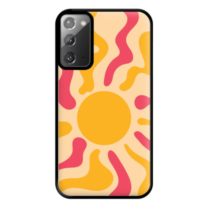 Yellow And Pink Abstract Sun Galaxy Note 20 Ultra Case