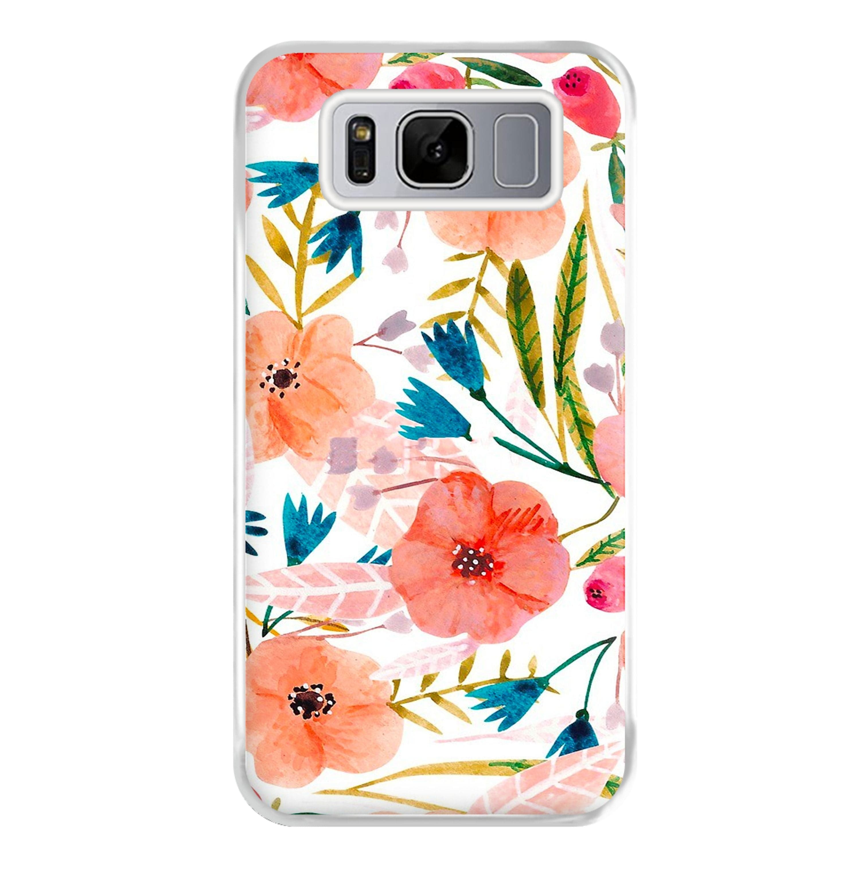 Peach Watercolour Floral Pattern Phone Case