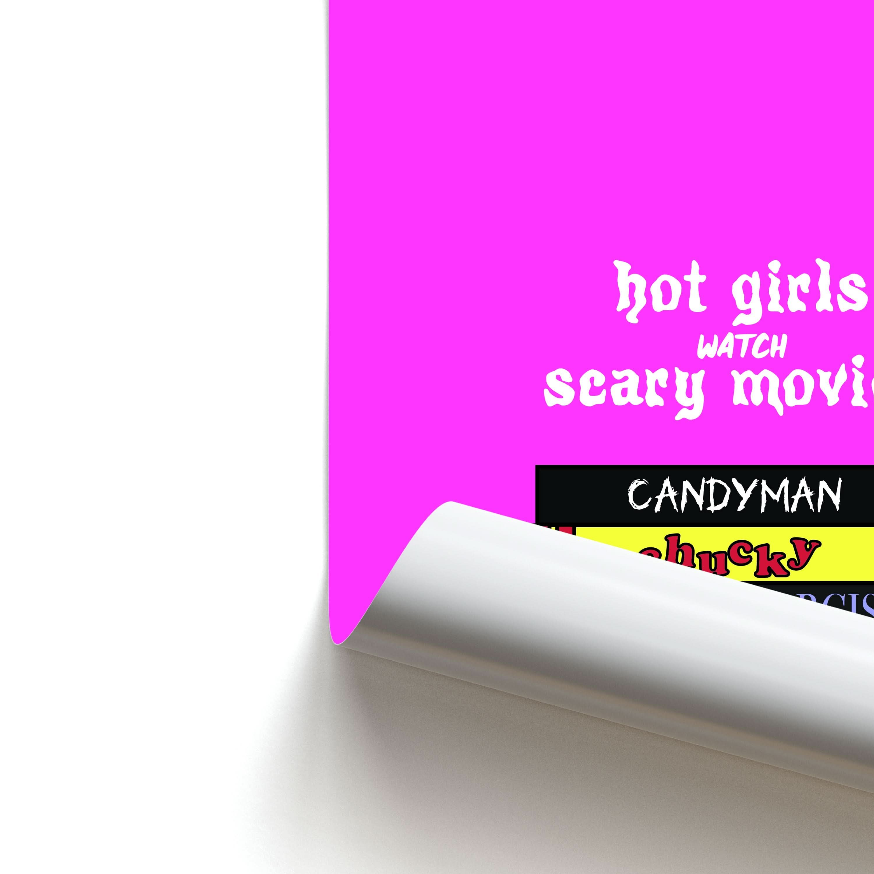 Hot Girls Watch Scary Movies Poster