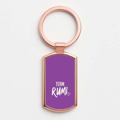 Team Rumi Rose Gold Keyring