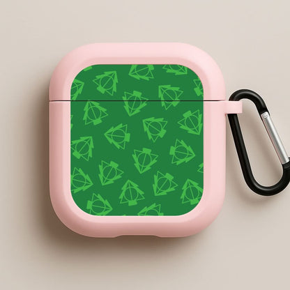 Christmas Tree Wizard Icon Pattern Pink AirPods Case