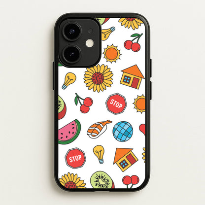 Harry Stickers Pattern iPhone 12 / 12 Pro Case