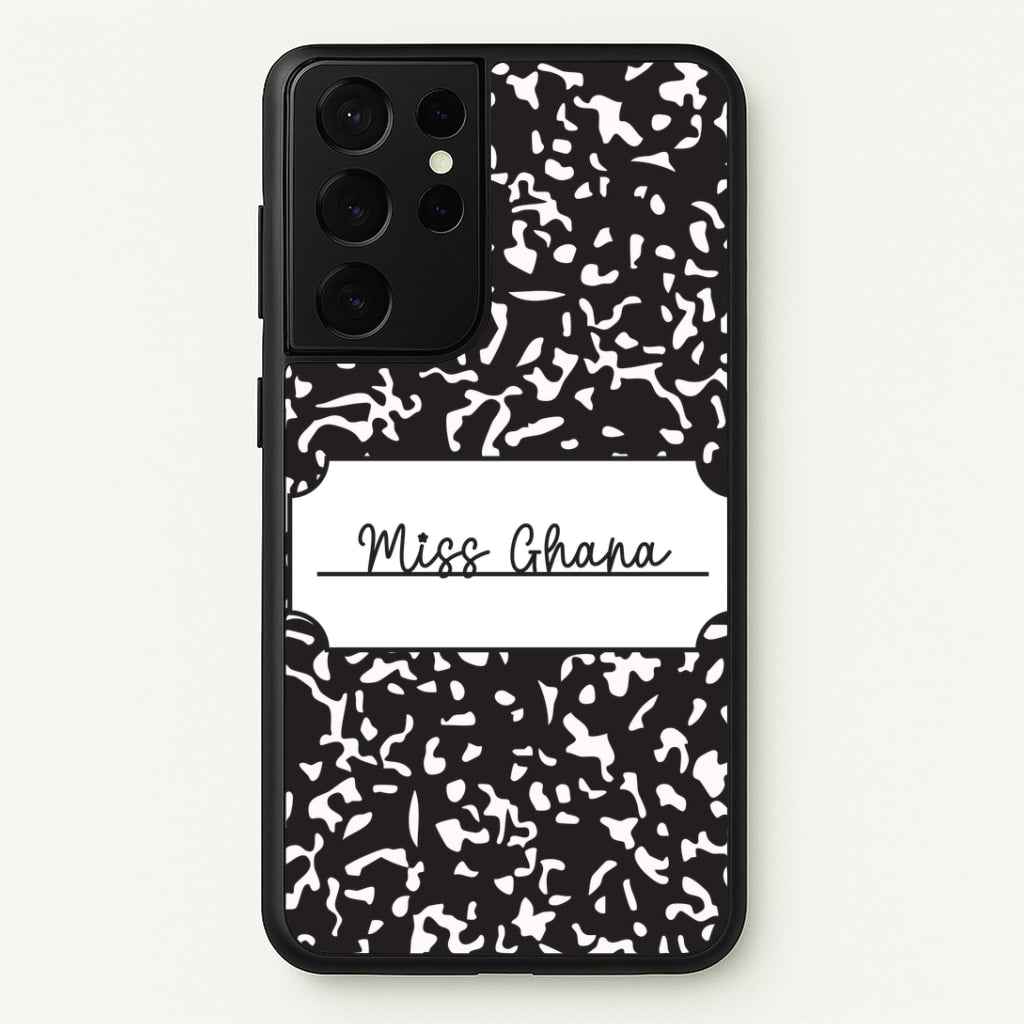 Personalised School Notebook Galaxy S21 Ultra Case