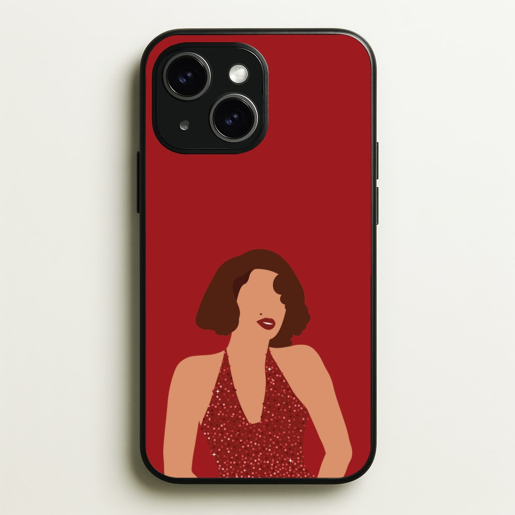 Red Sparkly Dress iPhone 14 Plus Case