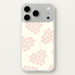 Flower Hearts Pattern iPhone 17 Pro Case