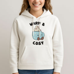 Hot Cocoa Plush Quote Womans Hooded Sweatshirt