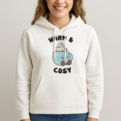 Hot Cocoa Plush Quote Womans Hooded Sweatshirt