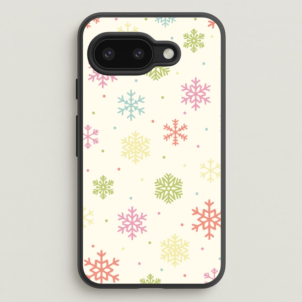 Pastel Snowflakes Pattern Google Pixel 9a Case