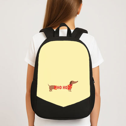 Christmas Jumper Ho Ho Dachshund School Bag