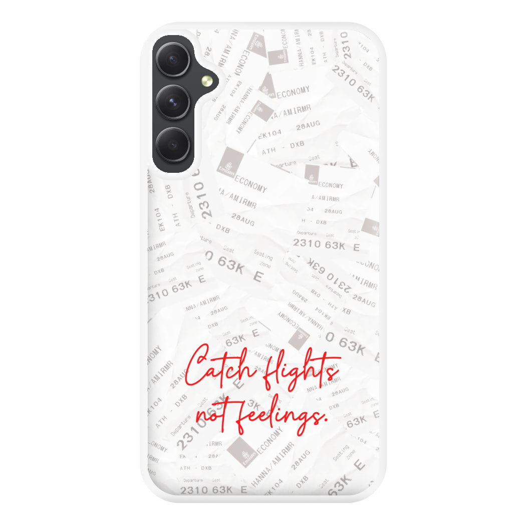 Catch Flights Not Feelings Collage Galaxy A54 Case