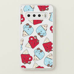 Christmas Drinks Plushies Pattern Galaxy S10 Plus Case