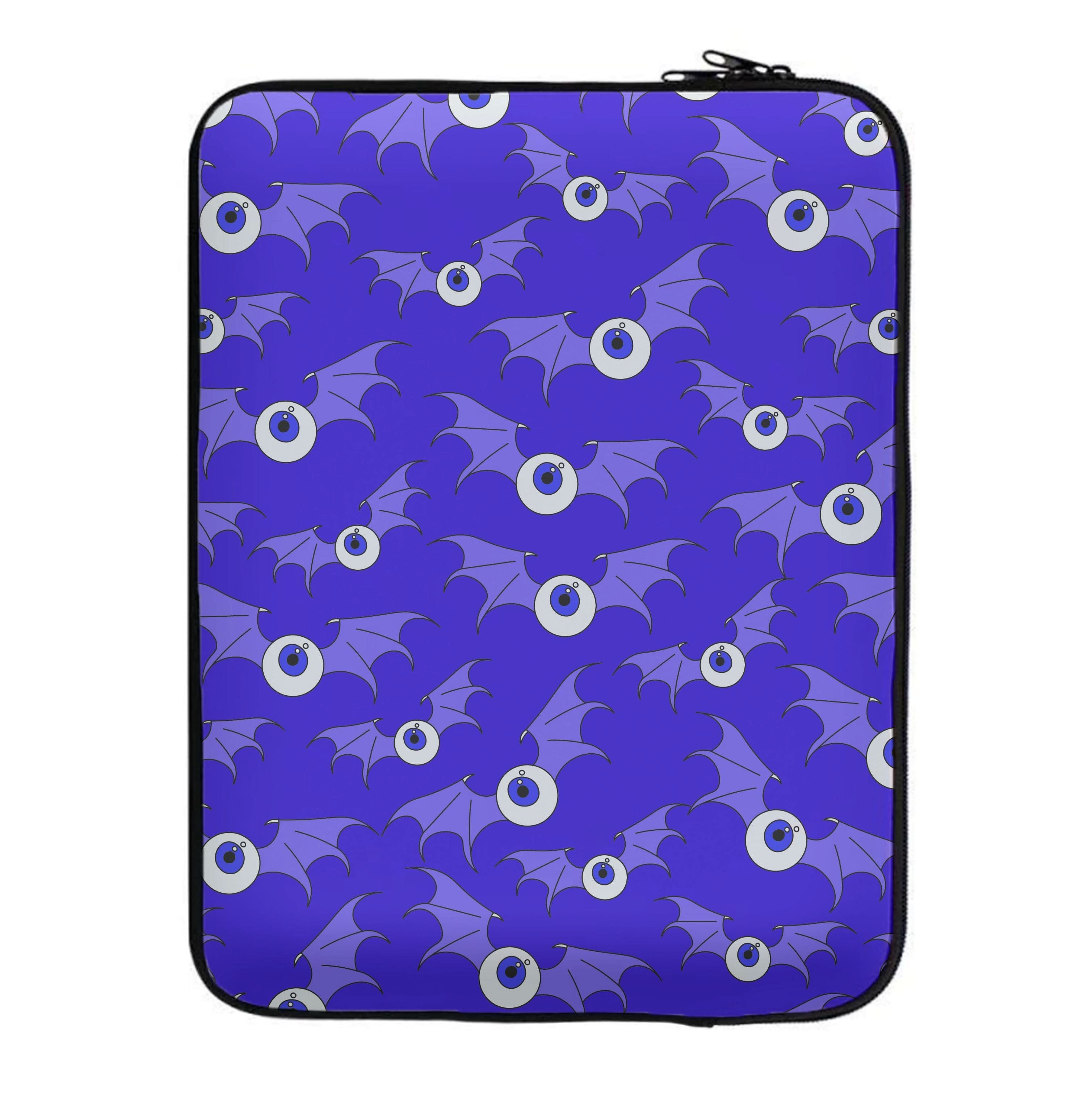 Purple Bat Pattern Laptop Sleeve