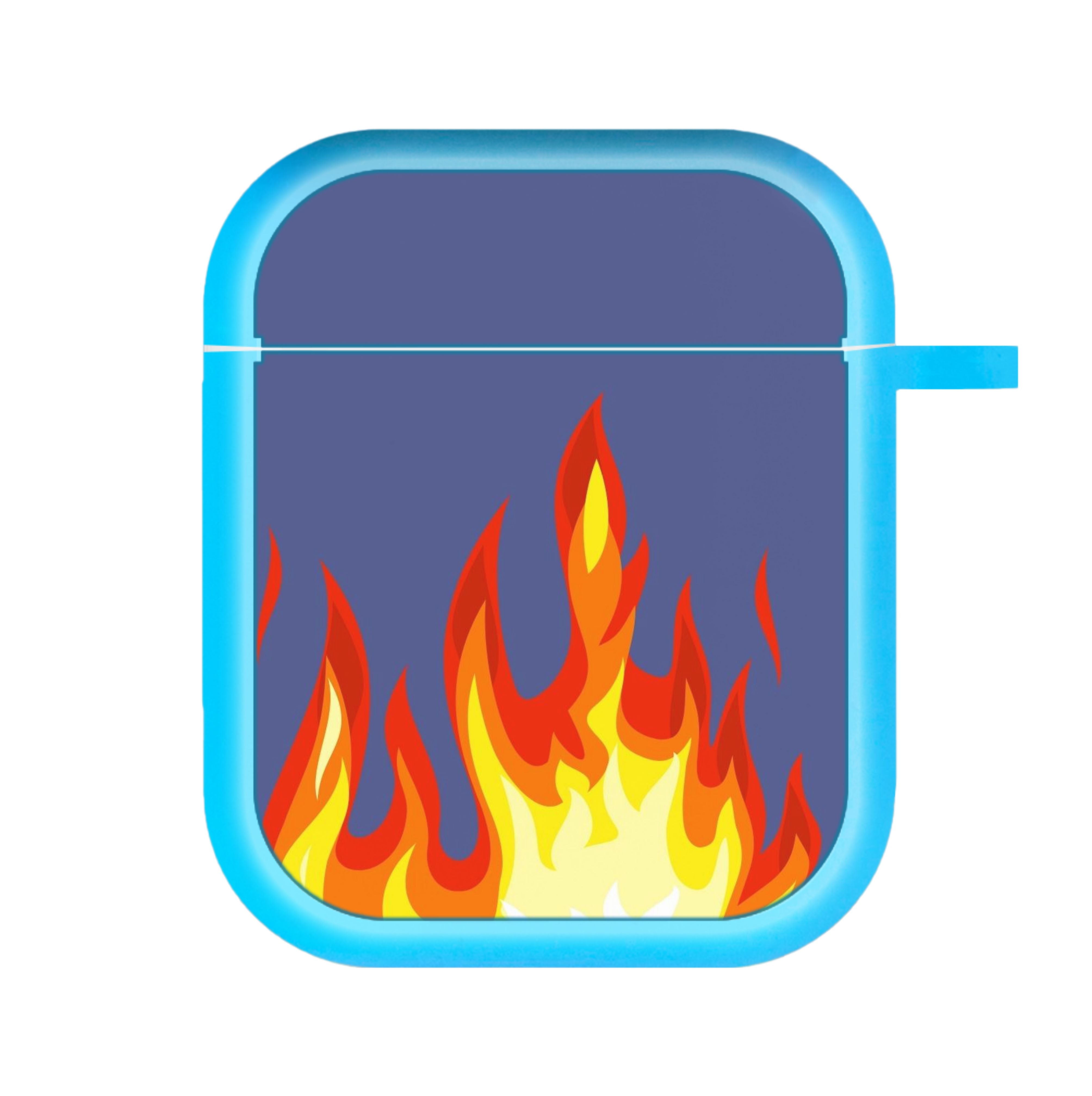 Dark Blue Flame AirPods Case