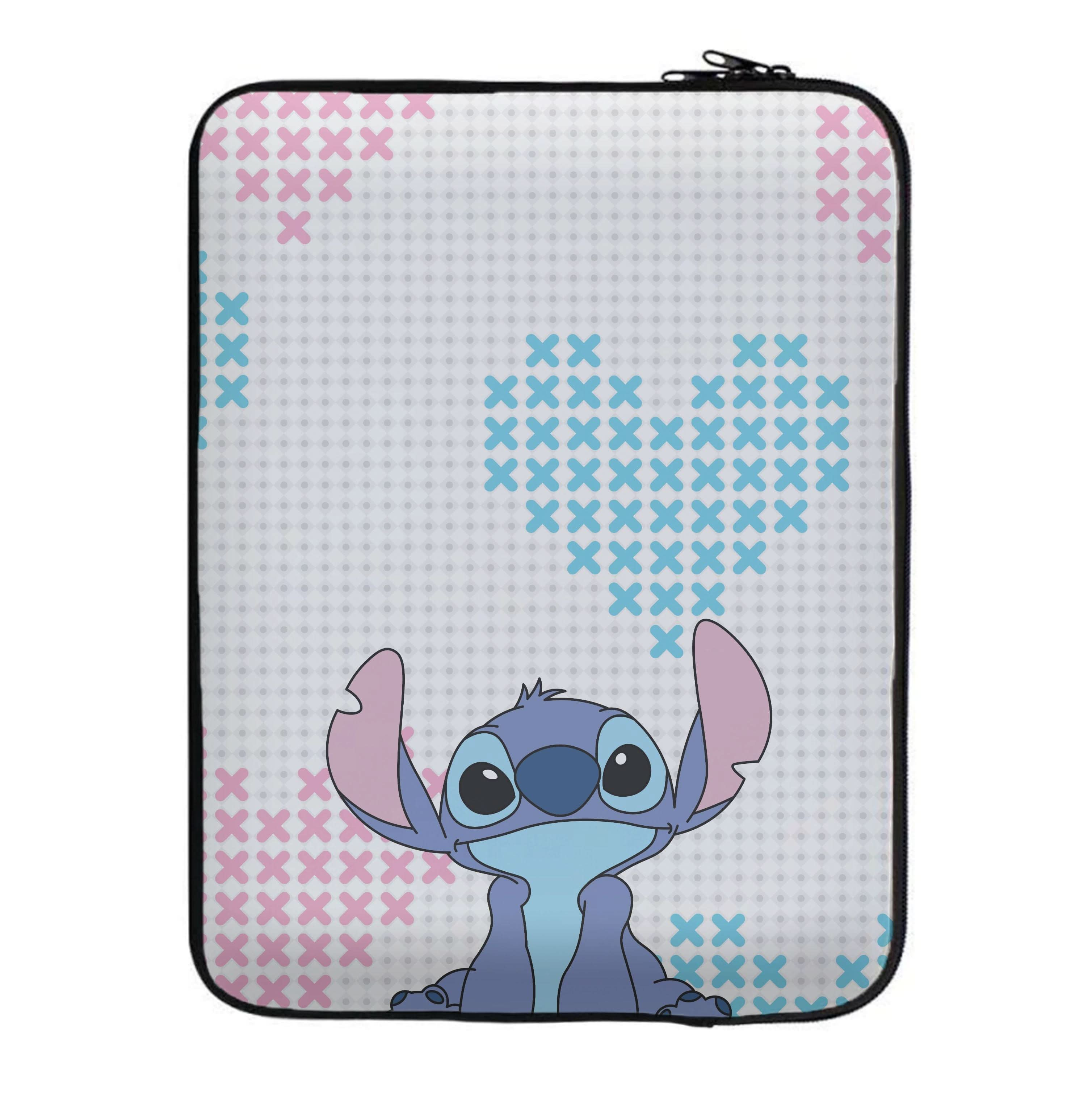 Blue Alien Hearts Laptop Sleeve