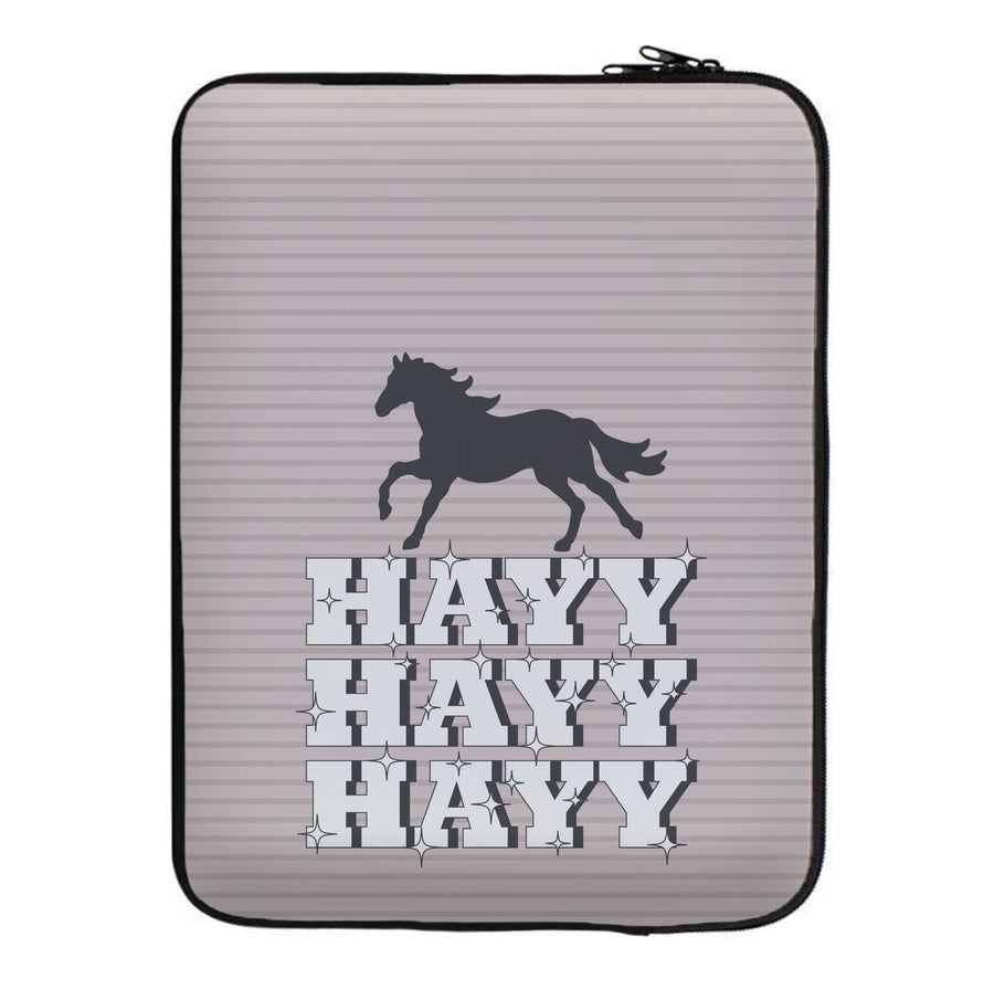 Hayy Hayy Hayy - Horses Laptop Sleeve