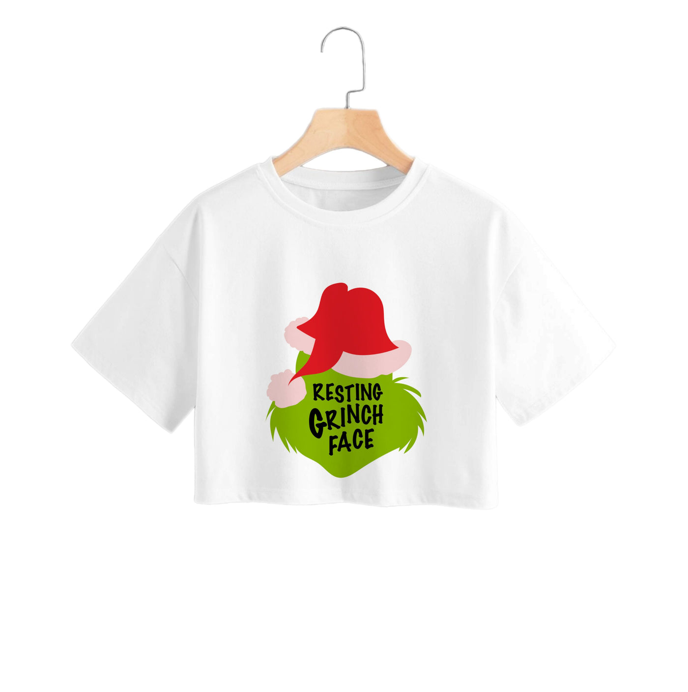 Resting Grinch Face Crop Top