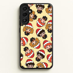 Wizards With Christmas Hats Pattern Galaxy A36 Case