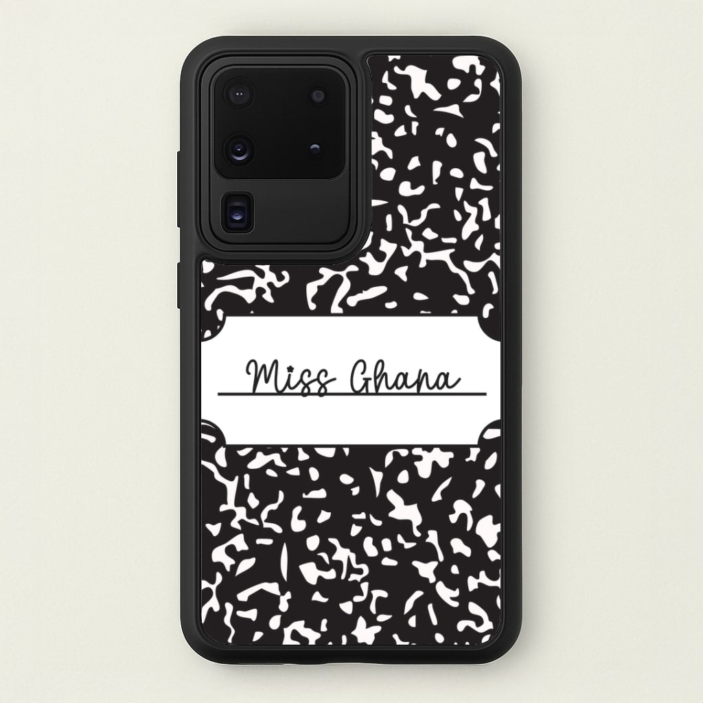 Personalised School Notebook Galaxy S20 Ultra Case