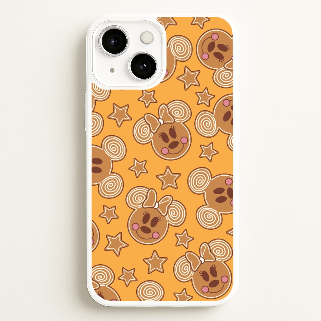 Cartoon Mouse Gingerbread Pattern iPhone 13 Case