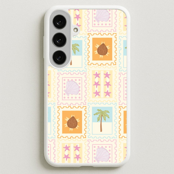 Tropical Stamps Galaxy S25FE Case