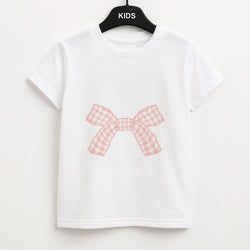 The Gingham Bow Kids Unisex T-Shirt