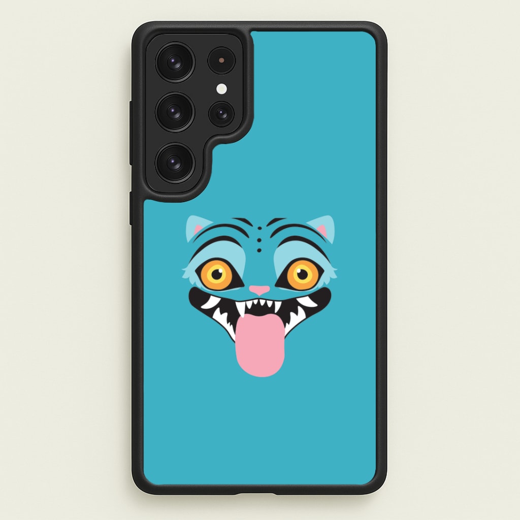 Demon Cat Face Galaxy S22 Ultra Case