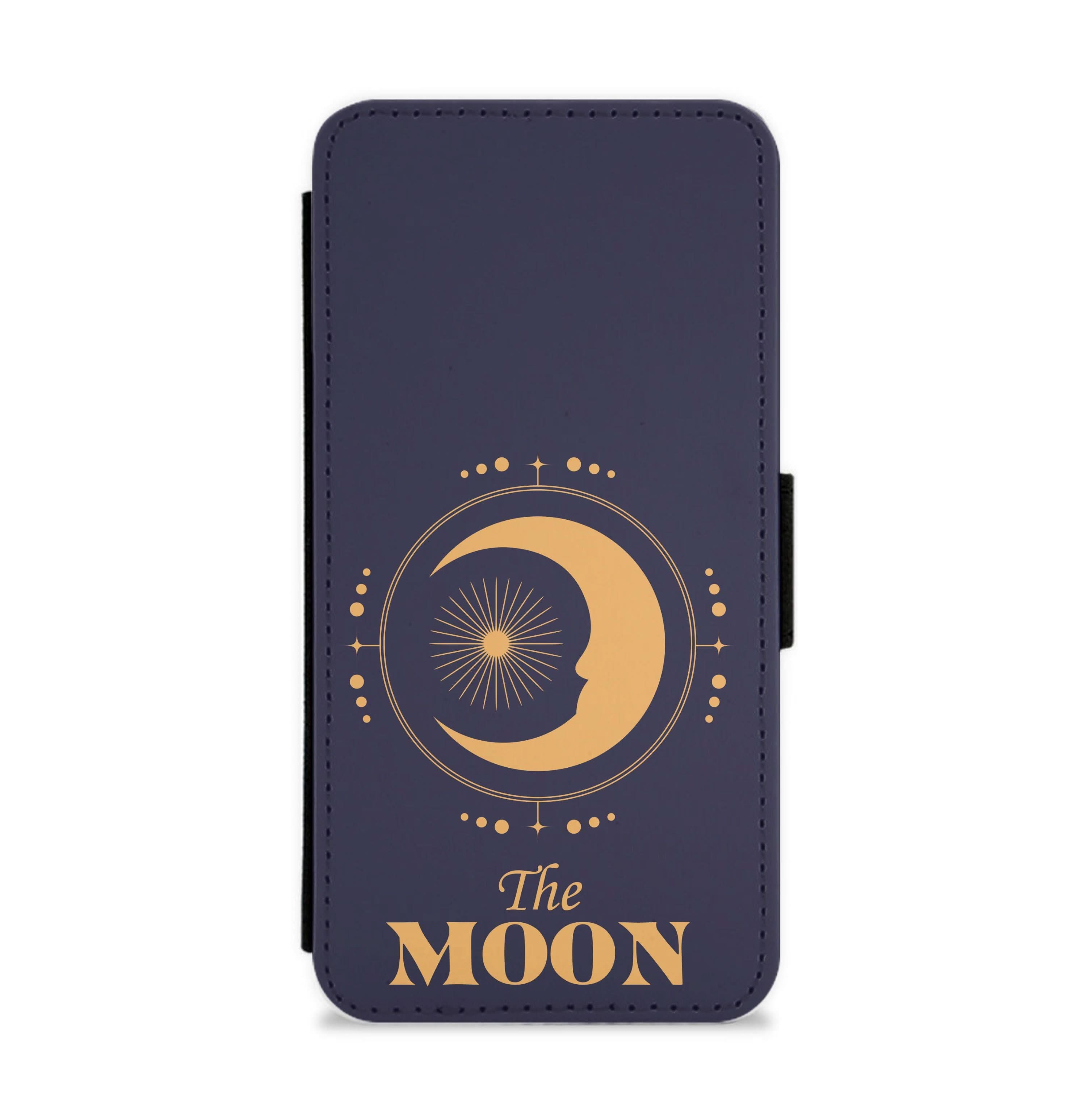 The Moon Dark Blue Flip / Wallet Phone Case