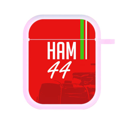 Dark Red Hamilton 44 AirPods Case