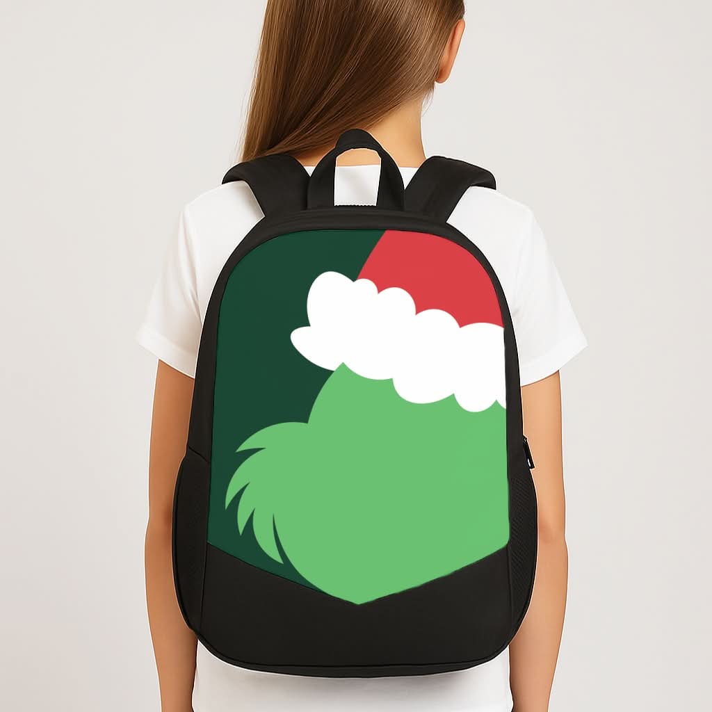 Green Creature Faceless School Bag