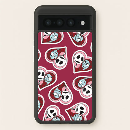 J And S Heart Pattern Google Pixel 7 Pro Case