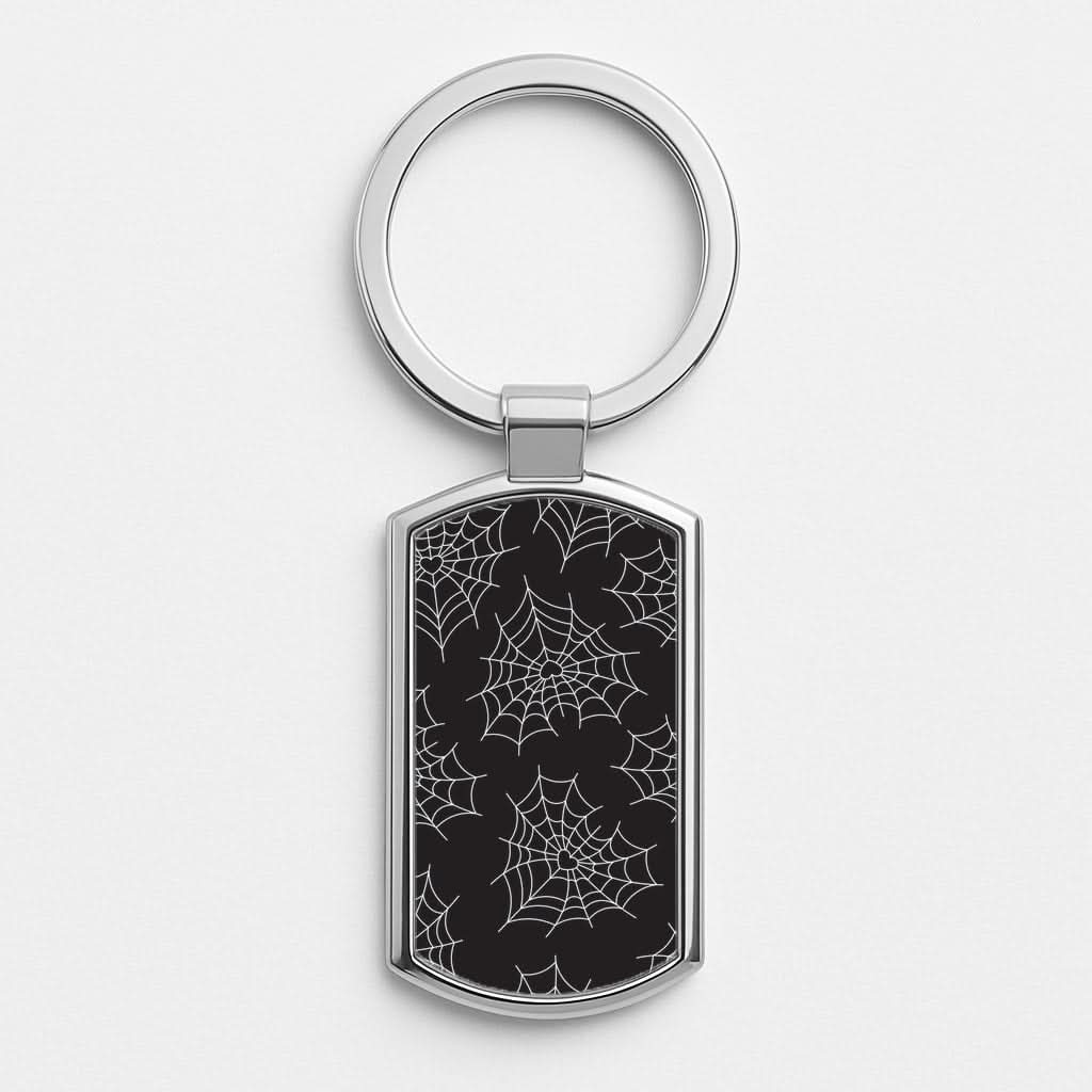 Spiderweb Hearts Pattern Luxury Keyring