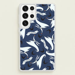 Skeleton Dog And Bats Pattern Galaxy S23 Ultra Case