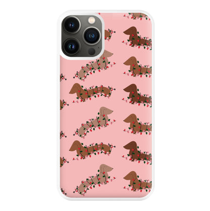 Dachshund Christmas Pattern Phone Case