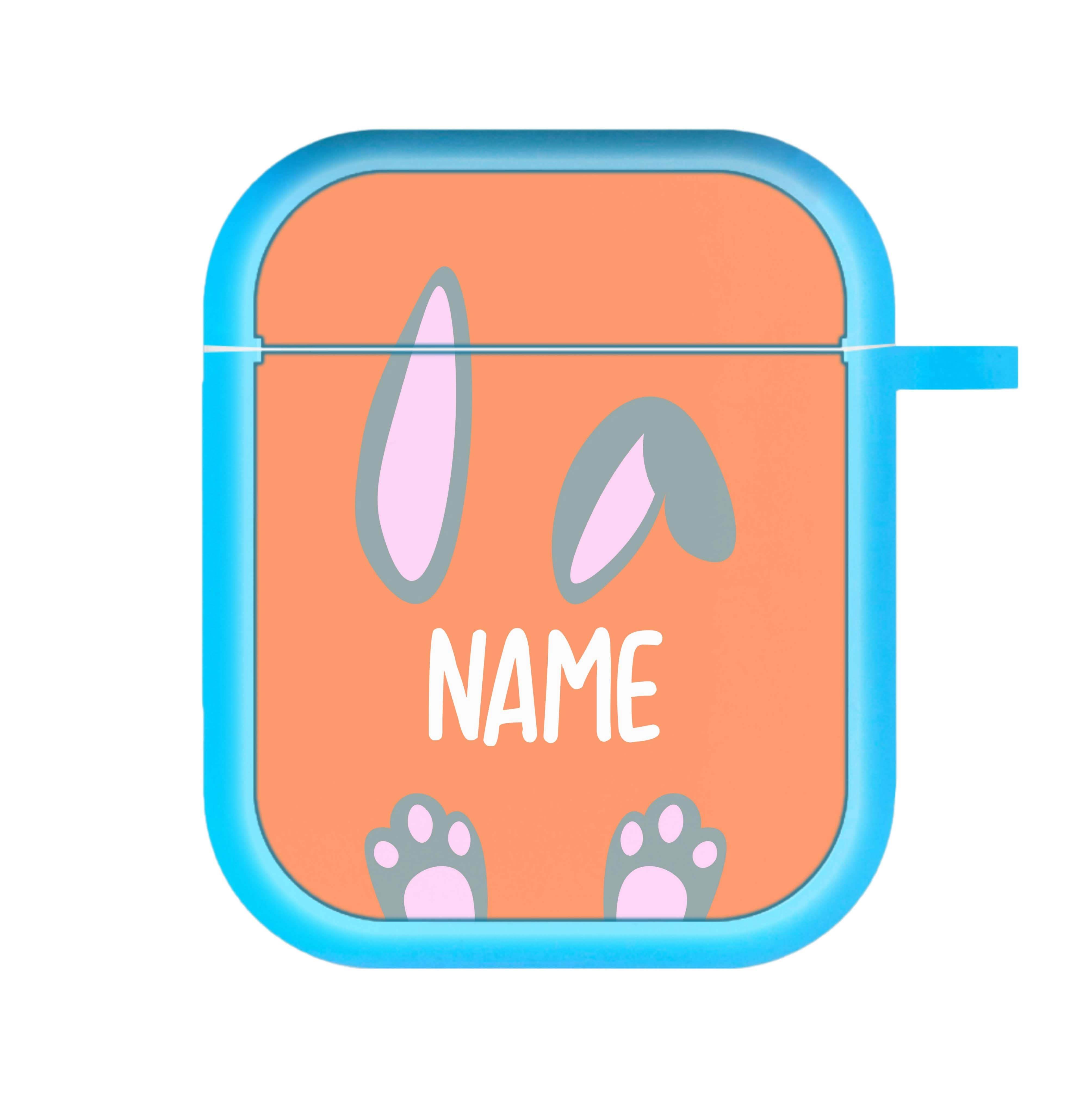 Grey Bunny Personalised AirPods Case