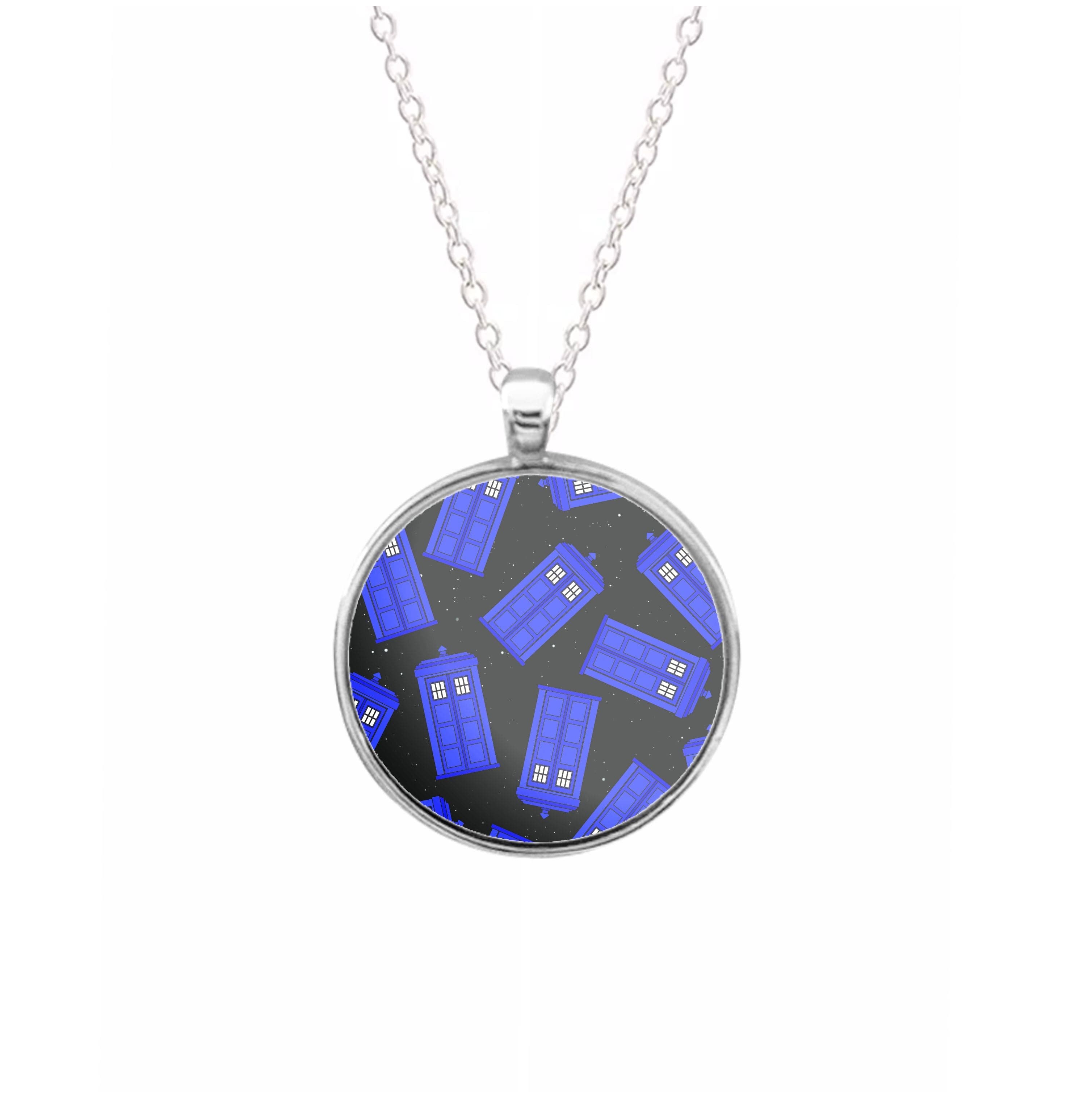 Tardis Pattern Necklace