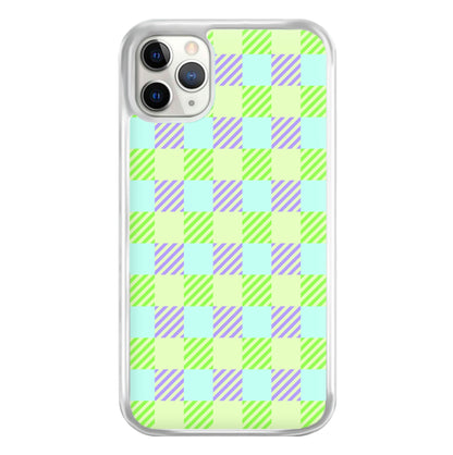 Green And Purple Checkered Phone Case