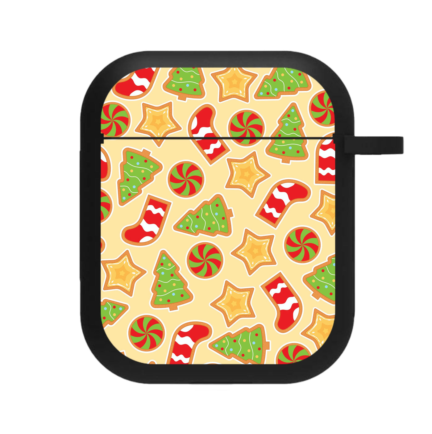 Gingerbread And Stocking Pattern AirPods Case