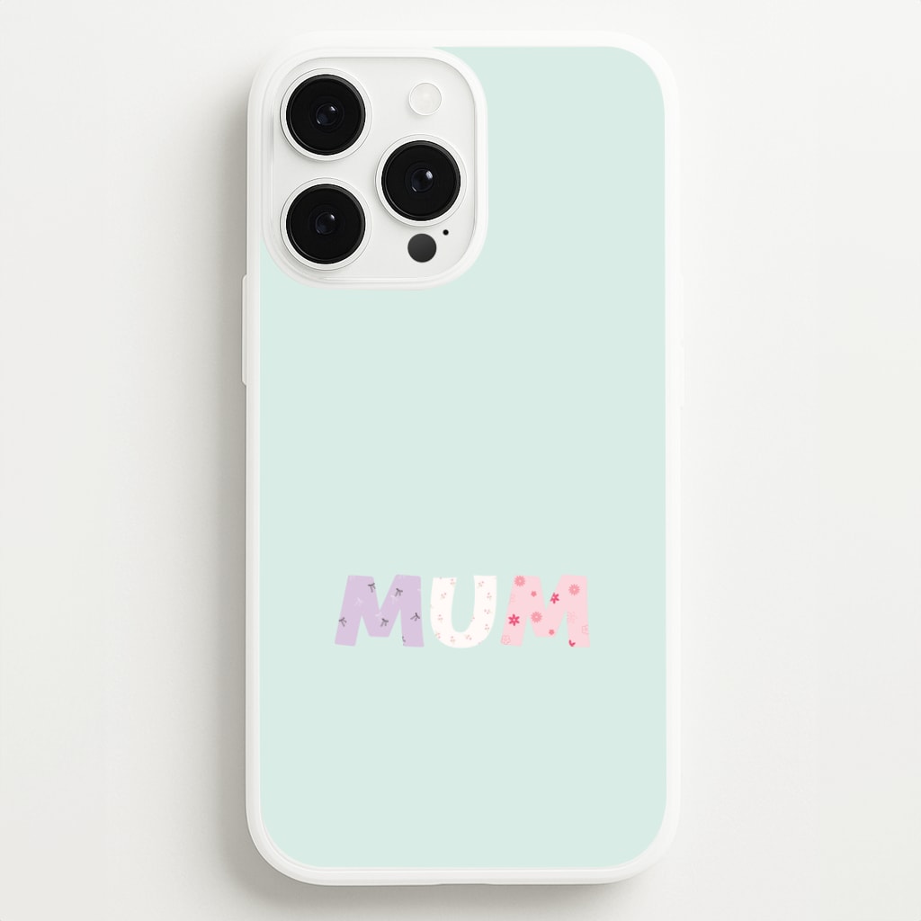 Mum Patchwork iPhone 13 Pro Max Case
