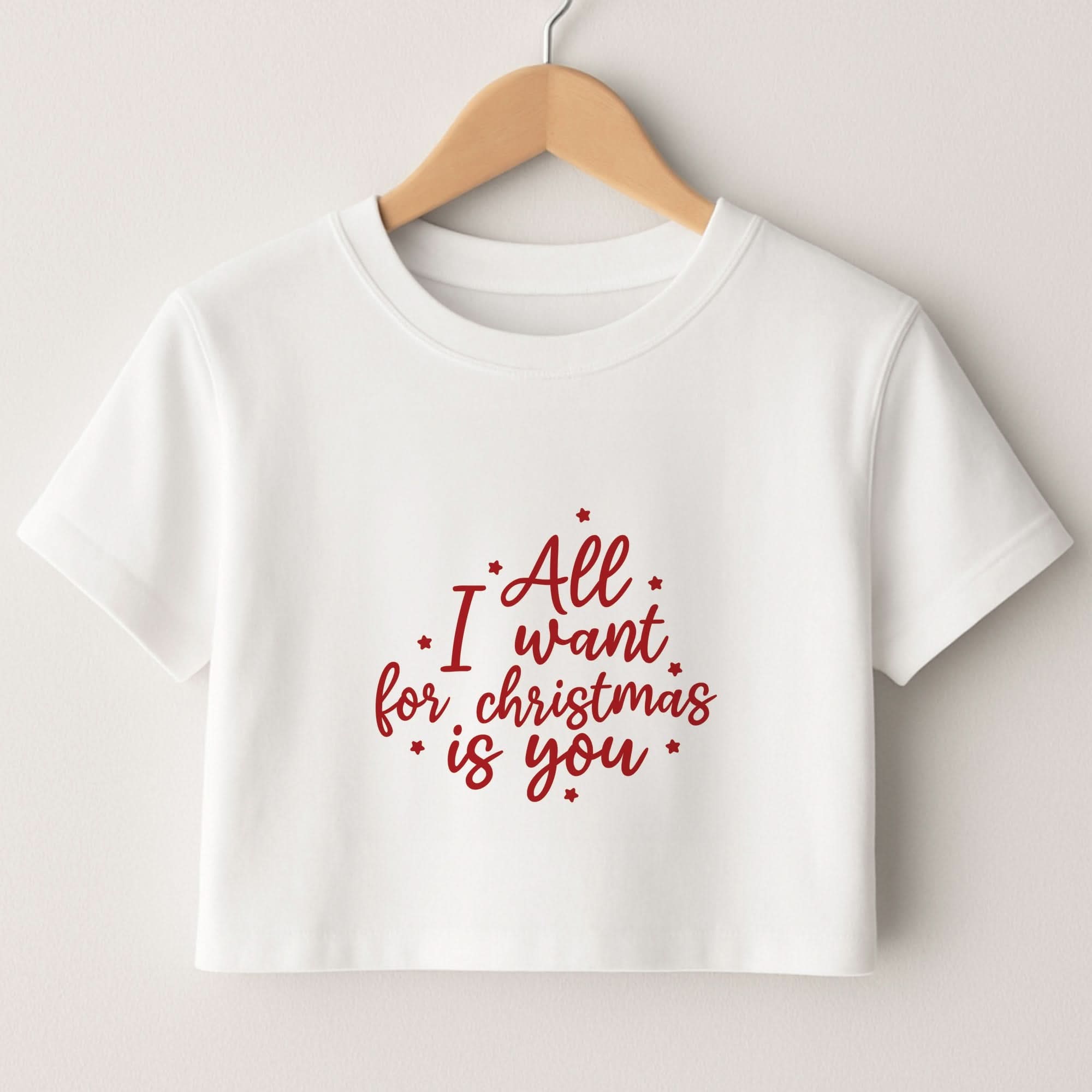 All I Want For Christmas Is You Stars Crop top