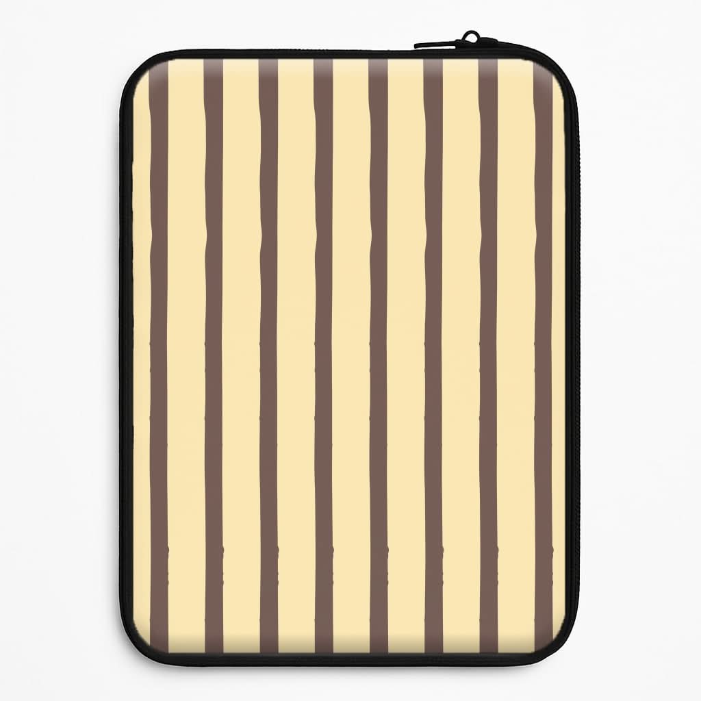 Vanilla & Chocolate Stripes Laptop Sleeve