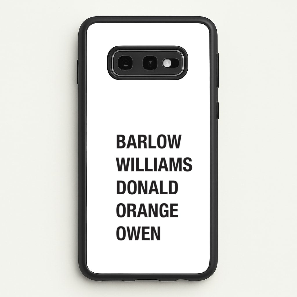 Take Band Members Names Galaxy S10e Case