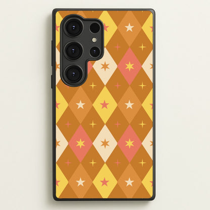 Retro Christmas Argyle Pattern Galaxy S25 Ultra Case