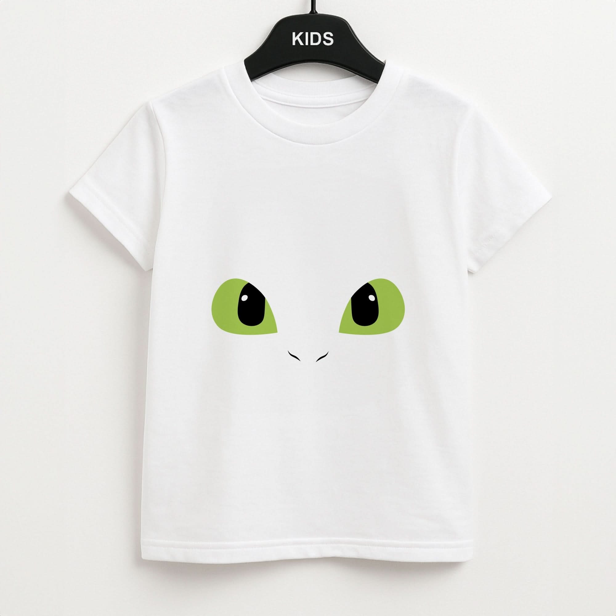 Black Fury Dragon Face Kids T-Shirt