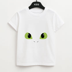 Black Fury Dragon Face Kids Unisex T-Shirt