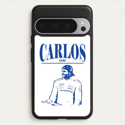 Carlos White And Blue Google Pixel 9 Pro XL Case