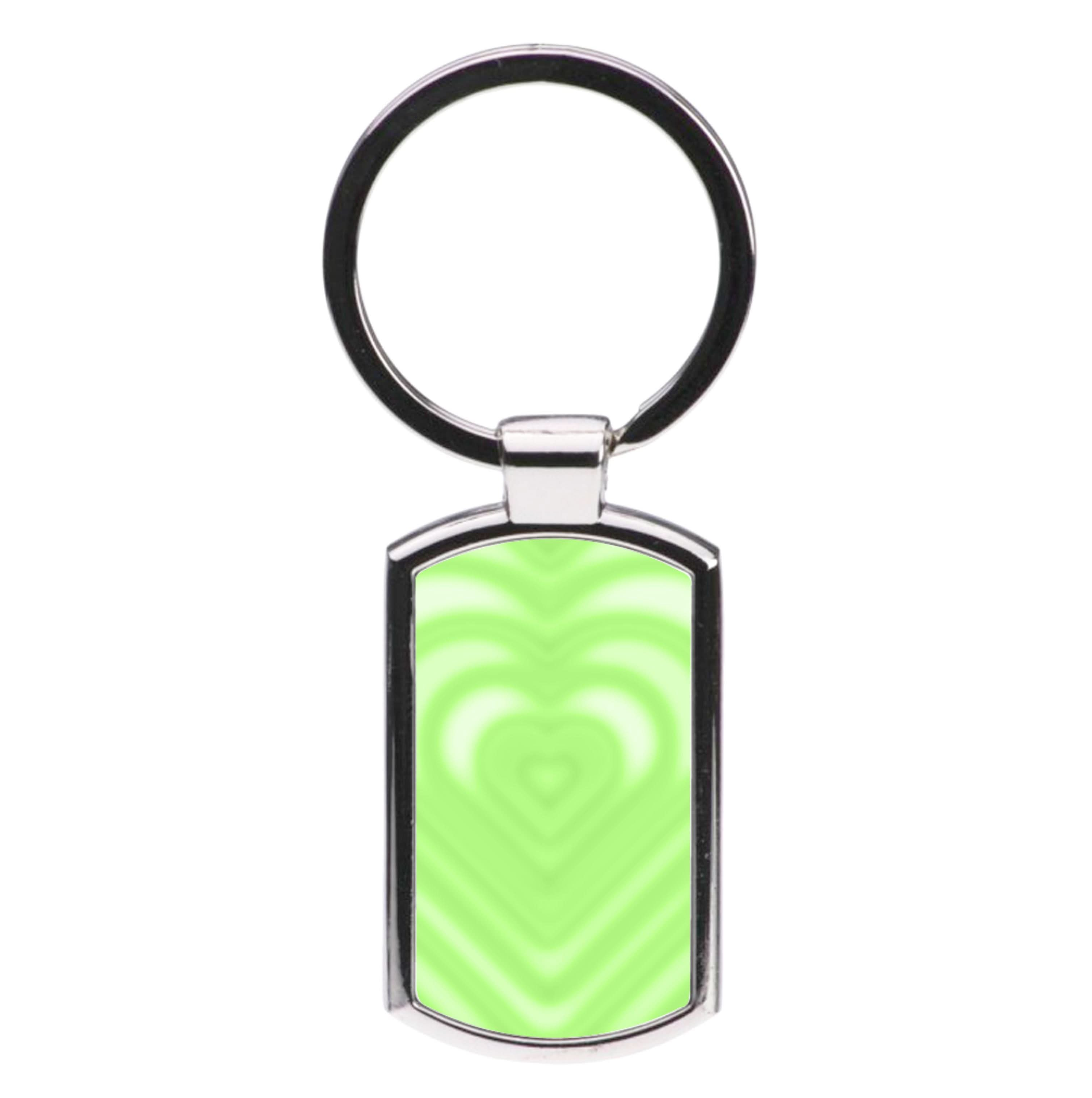 Drippy Love Heart Green Luxury Keyring