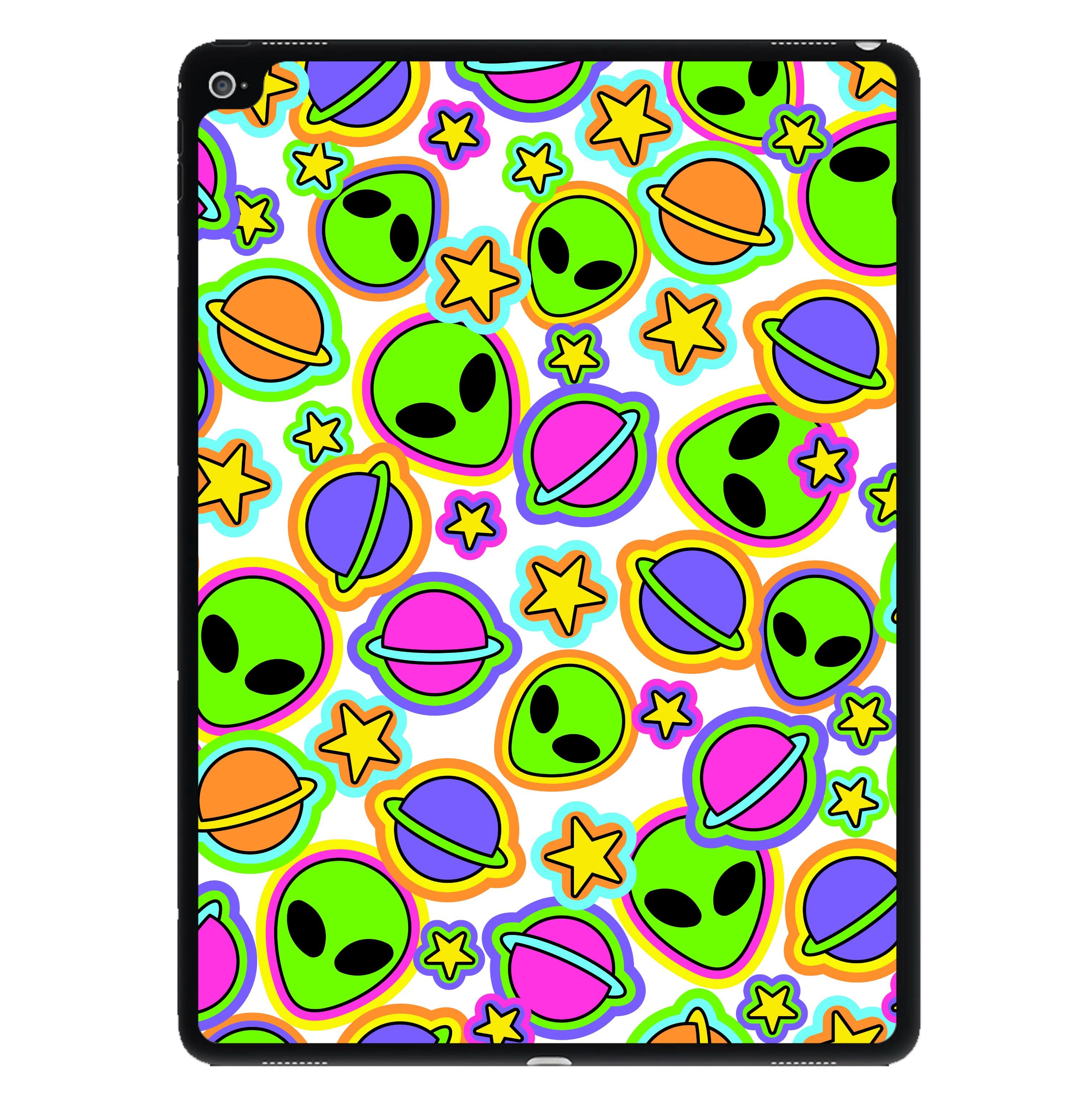 Colourful Aliens And Stars iPad Case