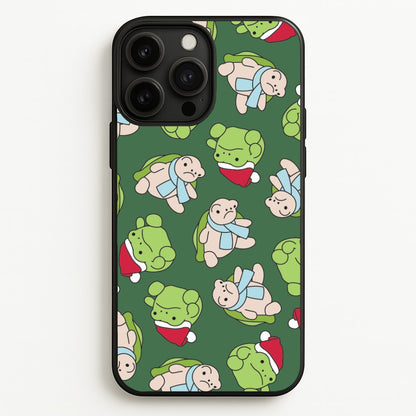 Grumpy Christmas Plushies Pattern iPhone 13 Pro Max Case