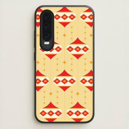 Abstract Christmas Baubles Pattern Huawei P30 Case